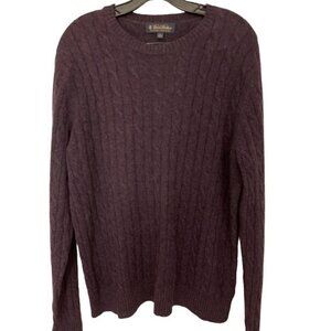 Brooks Brothers Scottish Lambwool Knitted Purple Long Sleeve Sweater Pullover